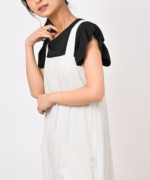 rps（アールピーエス）の「ワイドサロペット（サロペット/オーバーオール・レディース・アイボリー/ネイビー/ブラック・フリー）」の21枚目の写真