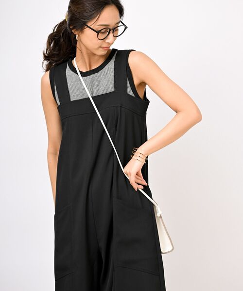 rps（アールピーエス）の「ワイドサロペット（サロペット/オーバーオール・レディース・アイボリー/ネイビー/ブラック・フリー）」の16枚目の写真