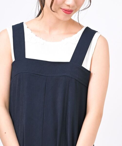 rps（アールピーエス）の「ワイドサロペット（サロペット/オーバーオール・レディース・アイボリー/ネイビー/ブラック・フリー）」の17枚目の写真