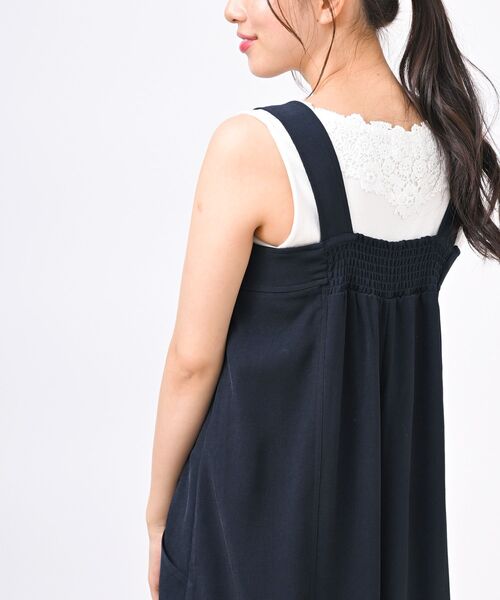 rps（アールピーエス）の「ワイドサロペット（サロペット/オーバーオール・レディース・アイボリー/ネイビー/ブラック・フリー）」の10枚目の写真