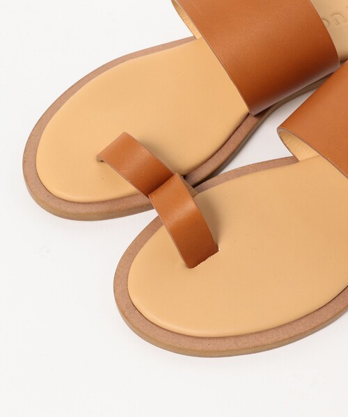 BEAMS F（ビームスエフ）の「L/UCCA / レザー カバーサンダル（サンダル・メンズ・ブラウン系その他4/ダークブラウン・40/41/42/43/44）」の3枚目の写真