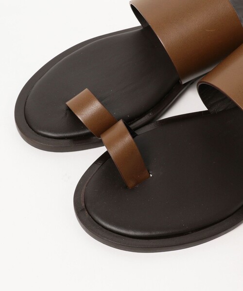 BEAMS F（ビームスエフ）の「L/UCCA / レザー カバーサンダル（サンダル・メンズ・ブラウン系その他4/ダークブラウン・40/41/42/43/44）」の7枚目の写真