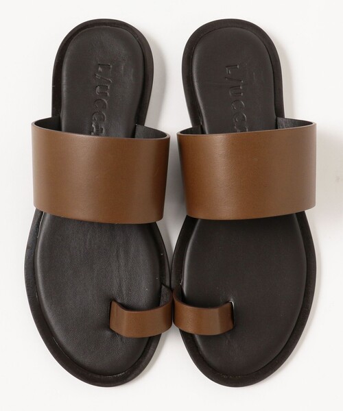 BEAMS F（ビームスエフ）の「L/UCCA / レザー カバーサンダル