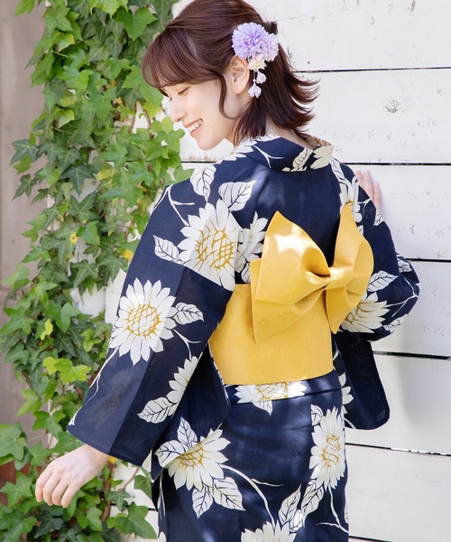 Honeys（ハニーズ）の「浴衣ダリアコサージュヘアクリップ（バレッタ/ヘアクリップ・レディース・アイボリー/ラベンダー/パープル・FREE）」の8枚目の写真