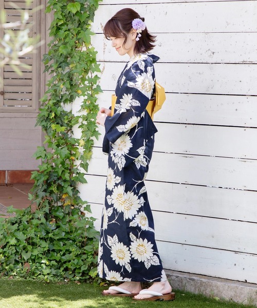 Honeys（ハニーズ）の「浴衣ダリアコサージュヘアクリップ（バレッタ/ヘアクリップ・レディース・アイボリー/ラベンダー/パープル・FREE）」の9枚目の写真