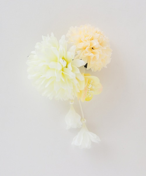Honeys（ハニーズ）の「浴衣ダリアコサージュヘアクリップ（バレッタ/ヘアクリップ・レディース・アイボリー/ラベンダー/パープル・FREE）」の16枚目の写真