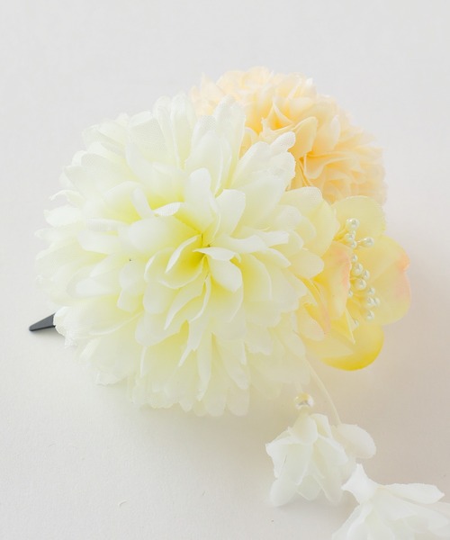 Honeys（ハニーズ）の「浴衣ダリアコサージュヘアクリップ（バレッタ/ヘアクリップ・レディース・アイボリー/ラベンダー/パープル・FREE）」の18枚目の写真