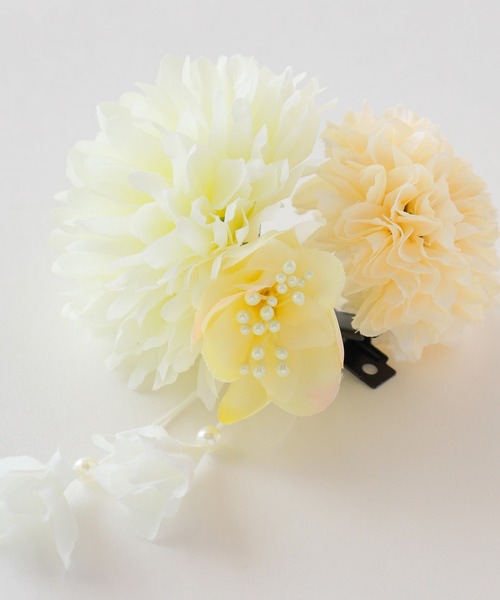 Honeys（ハニーズ）の「浴衣ダリアコサージュヘアクリップ（バレッタ/ヘアクリップ・レディース・アイボリー/ラベンダー/パープル・FREE）」の19枚目の写真