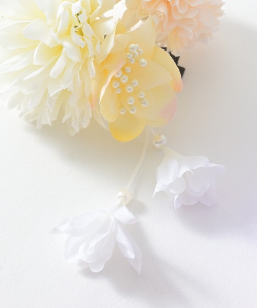 Honeys（ハニーズ）の「浴衣ダリアコサージュヘアクリップ（バレッタ/ヘアクリップ・レディース・アイボリー/ラベンダー/パープル・FREE）」の21枚目の写真
