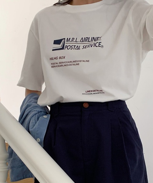 LYEON(リヨン)の「ロゴTシャツ2(Tシャツ/カットソー・レディース・グレー/ホワイト・FREE)」の1枚目の写真