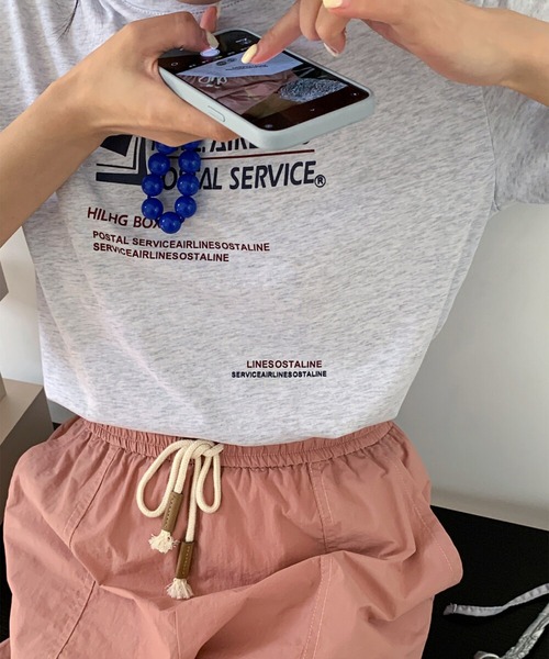 LYEON(リヨン)の「ロゴTシャツ2(Tシャツ/カットソー・レディース・グレー/ホワイト・FREE)」の3枚目の写真