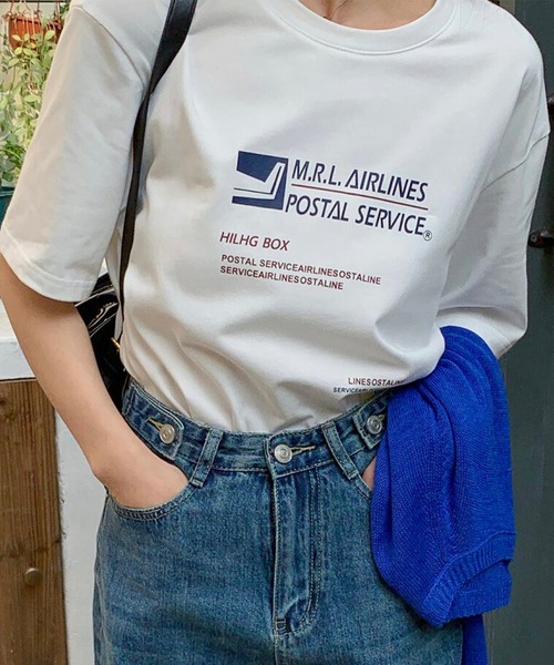 LYEON(リヨン)の「ロゴTシャツ2(Tシャツ/カットソー・レディース・グレー/ホワイト・FREE)」の4枚目の写真