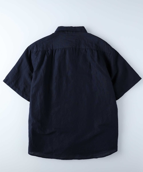 Salt&Pepper（ソルトアンドペッパー）の「【Salt&Pepper】綿麻レギュラー半袖シャツ（シャツ/ブラウス・メンズ・ホワイト/ネイビー/サックスブルー・L/S/M/XL）」の6枚目の写真