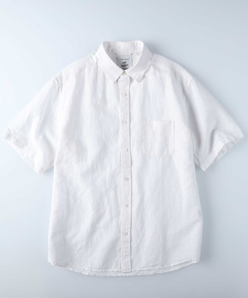 Salt&Pepper（ソルトアンドペッパー）の「【Salt&Pepper】綿麻レギュラー半袖シャツ（シャツ/ブラウス・メンズ・ホワイト/ネイビー/サックスブルー・L/S/M/XL）」の20枚目の写真