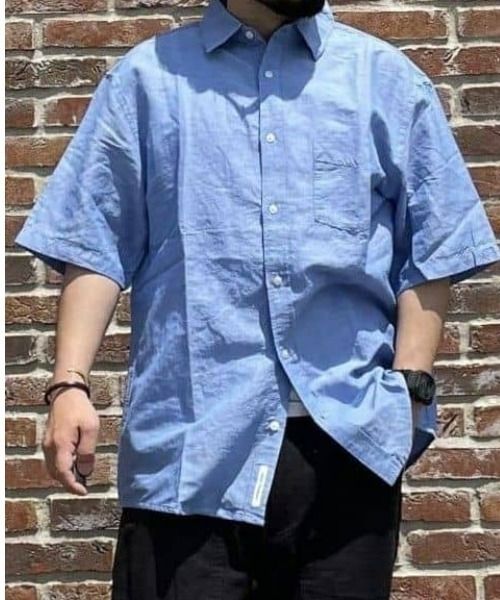 Salt&Pepper（ソルトアンドペッパー）の「【Salt&Pepper】綿麻レギュラー半袖シャツ（シャツ/ブラウス・メンズ・ホワイト/ネイビー/サックスブルー・L/S/M/XL）」の19枚目の写真