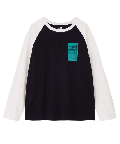X-girl（エックスガール）の「WORDS FACE B/B TEE（Tシャツ/カットソー・レディース・ホワイト/ブラック・L/M/S/XL）」の3枚目の写真