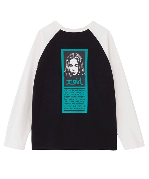 X-girl（エックスガール）の「WORDS FACE B/B TEE（Tシャツ/カットソー・レディース・ホワイト/ブラック・L/M/S/XL）」の9枚目の写真