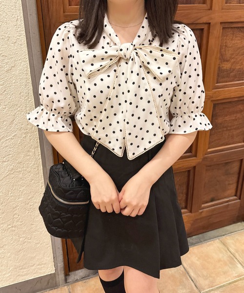 apres jour(アプレジュール)の「ピコレースアソートボウタイブラウス【ZOZOTOWN限定アイテム】(シャツ/ブラウス・レディース・ホワイト系その他/ブラック系その他/オフホワイト/グレー・フリー/X-LARGE)」の14枚目の写真