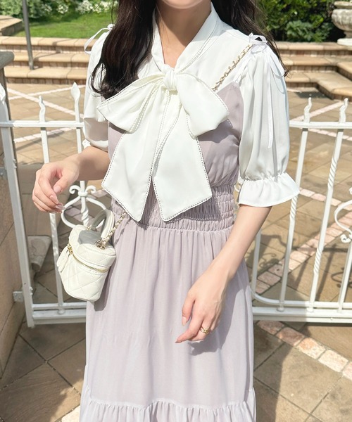 apres jour(アプレジュール)の「ピコレースアソートボウタイブラウス【ZOZOTOWN限定アイテム】(シャツ/ブラウス・レディース・ホワイト系その他/ブラック系その他/オフホワイト/グレー・フリー/X-LARGE)」の8枚目の写真