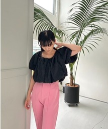 【emmi atelier】ワッシャーオフショルブラウス