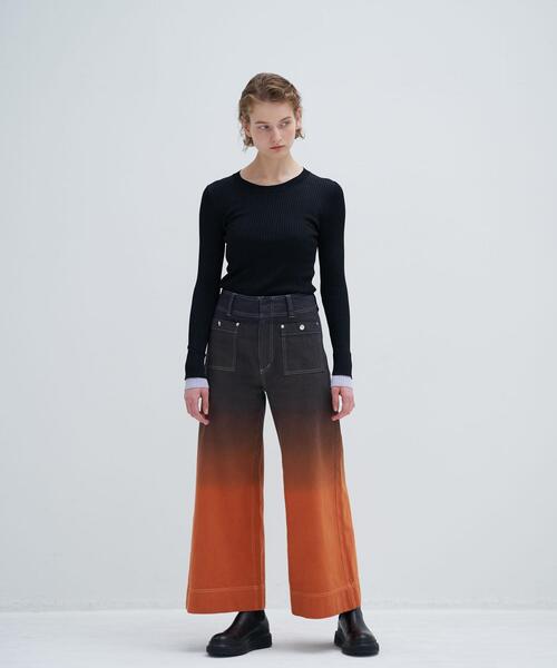 LANVIN en Bleu(ランバンオンブルー)の「グラデーションバギーデニムパンツ(その他パンツ・レディース・オレンジ・36/38)」の14枚目の写真