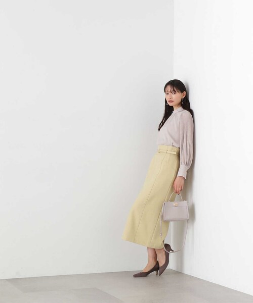 NATURAL BEAUTY BASIC（ナチュラルビューティーベーシック）の「◇楊柳プリーツスリーブブラウス（シャツ/ブラウス・レディース・グレイッシュベージュ/ダークブルー/ピンク/ベージュ系その他5・SMALL/MEDIUM）」の10枚目の写真