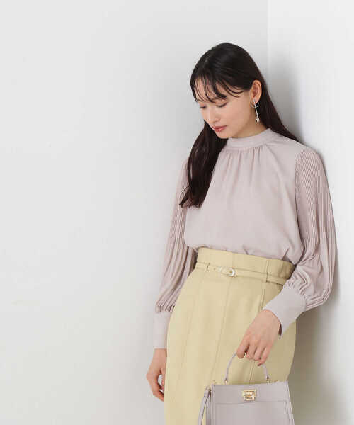 NATURAL BEAUTY BASIC（ナチュラルビューティーベーシック）の「◇楊柳プリーツスリーブブラウス（シャツ/ブラウス・レディース・グレイッシュベージュ/ダークブルー/ピンク/ベージュ系その他5・SMALL/MEDIUM）」の11枚目の写真