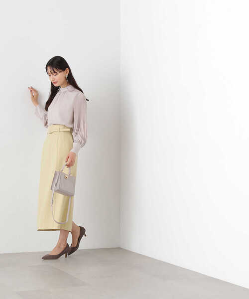 NATURAL BEAUTY BASIC（ナチュラルビューティーベーシック）の「◇楊柳プリーツスリーブブラウス（シャツ/ブラウス・レディース・グレイッシュベージュ/ダークブルー/ピンク/ベージュ系その他5・SMALL/MEDIUM）」の12枚目の写真