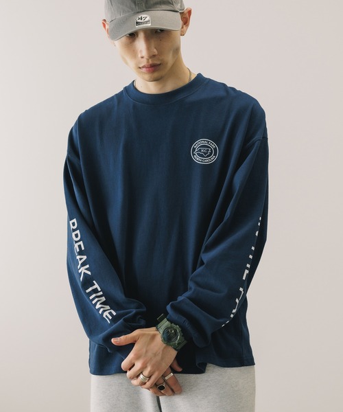 PARROTT CANVAS(パロットキャンバス)の「PARROTT CANVAS/パロットキャンバス BREAK TIME L/S TEE ロンT(Tシャツ/カットソー・レディース・ネイビー/オフホワイト・M)」の16枚目の写真