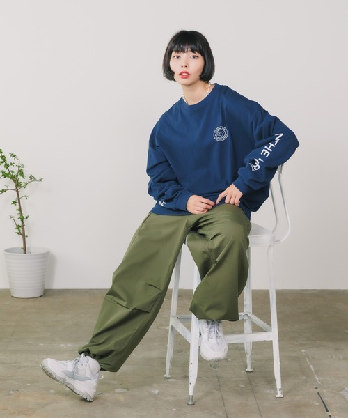 PARROTT CANVAS(パロットキャンバス)の「PARROTT CANVAS/パロットキャンバス BREAK TIME L/S TEE ロンT(Tシャツ/カットソー・レディース・ネイビー/オフホワイト・M)」の17枚目の写真