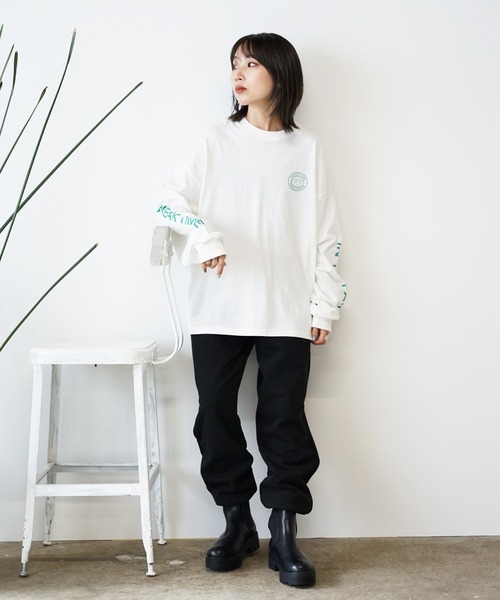 PARROTT CANVAS(パロットキャンバス)の「PARROTT CANVAS/パロットキャンバス BREAK TIME L/S TEE ロンT(Tシャツ/カットソー・レディース・ネイビー/オフホワイト・M)」の20枚目の写真