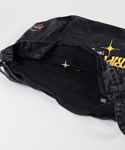 SPINNS（スピンズ）の「GROOVYデザイン デニムショルダーバッグ（ショルダーバッグ・レディース・ブラック/ブルー・ONESIZE）」の10枚目の写真