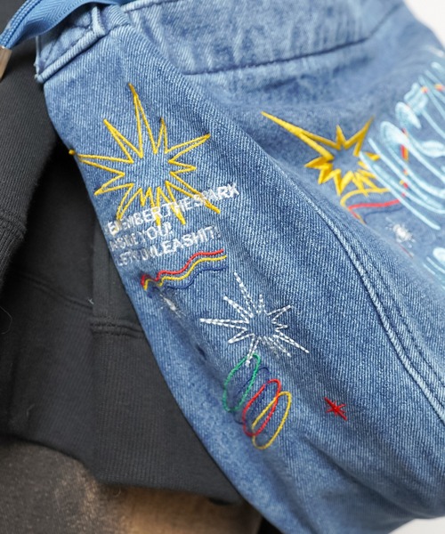 LGB フリンジ付きデニムショルダーバッグ ジェイアンドエムデヴィッドソン J&M DAVIDSON ハンドバッグ