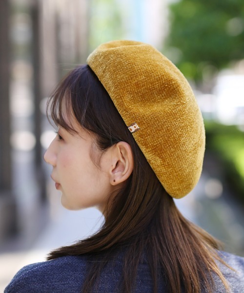 チチカカ（チチカカ）の「モールヤーンベレー帽（ハンチング/ベレー帽・レディース・ベージュ/オレンジ/チャコールグレー/ダークグリーン/イエロー/パープル・FREE）」の5枚目の写真