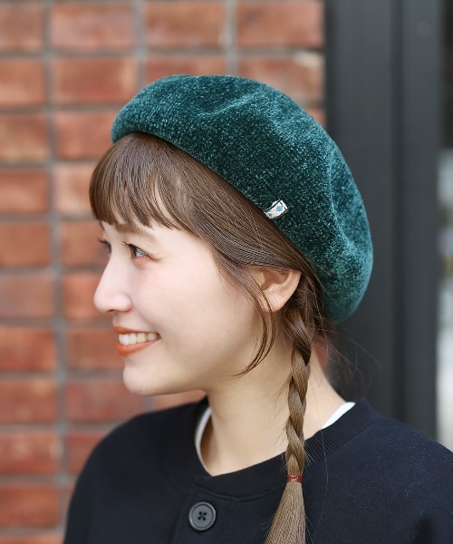 チチカカ（チチカカ）の「モールヤーンベレー帽（ハンチング/ベレー帽・レディース・ベージュ/オレンジ/チャコールグレー/ダークグリーン/イエロー/パープル・FREE）」の3枚目の写真