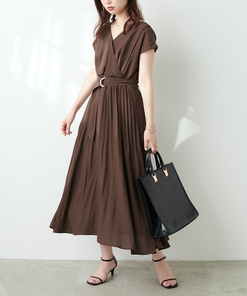 カシュクール2WAYプリーツワンピース