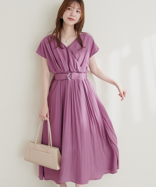 カシュクール2WAYプリーツワンピース