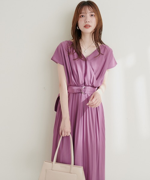 カシュクール2WAYプリーツワンピース