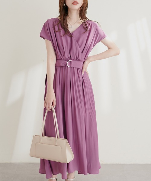 カシュクール2WAYプリーツワンピース