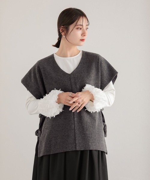 Fitme Moi フィットミーモア　大きいサイズ 中綿ベスト Fitme Moi 新品同様/フィットミーモア Fit me ベスト 大きいサイズ