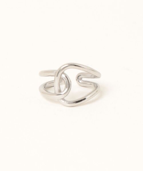notch.（ノッチ）の「【金属アレルギー対応】ビッグクロスリング/サージカルステンレス（リング・レディース・シルバー・ONESIZE）」の3枚目の写真