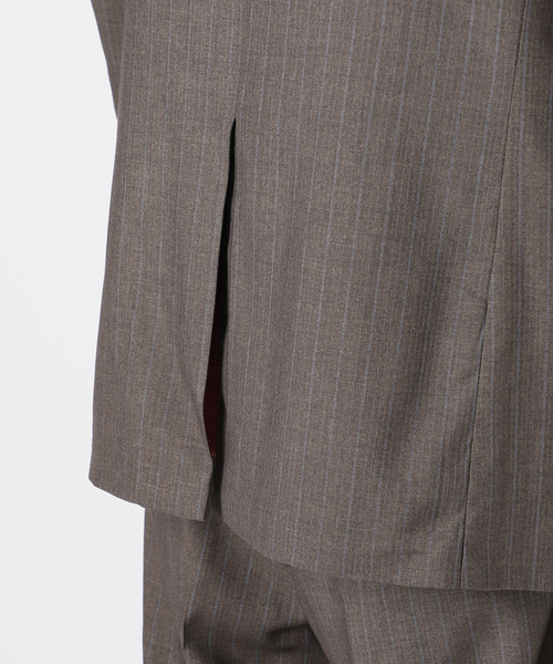 JOURNAL STANDARD relume(ジャーナルスタンダード レリューム)の「TR ストライプ ダブルブレストジャケット(テーラードジャケット・メンズ・グレー/ブラウン/ブラック・LARGE/MEDIUM)」の6枚目の写真