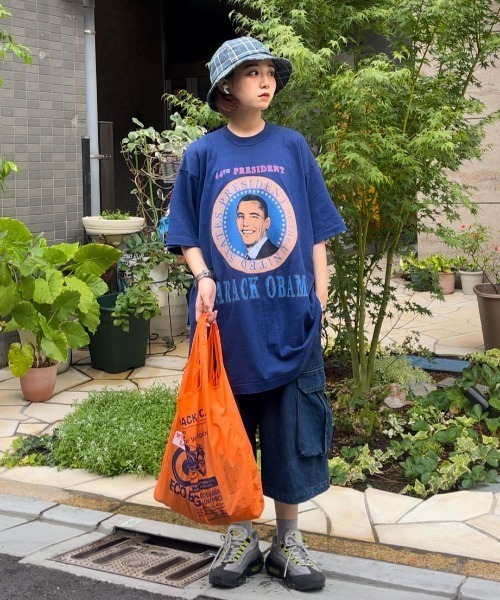 WudgeBoy(ワッジボーイ)の「college nylon eco bag(エコバッグ/サブバッグ・レディース・グレー/オレンジ/カーキ・FREE)」の6枚目の写真