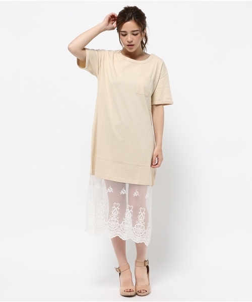 Kastane（カスタネ）の「【Kastane】ドッキングワンピース（ワンピース・レディース・アイボリー/グレー/カーキ・FREE）」の14枚目の写真