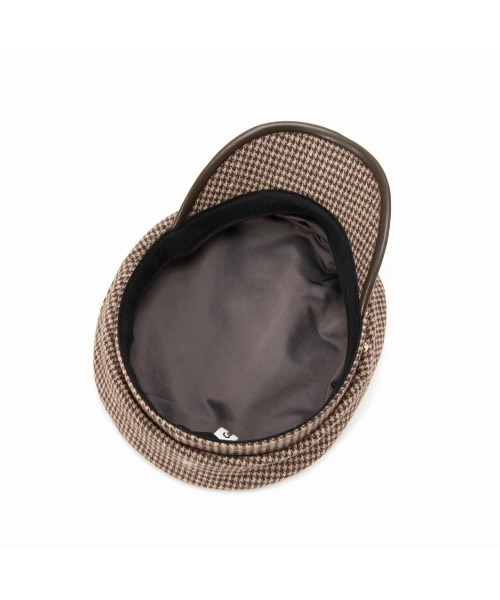 Casselini(キャセリーニ)の「【Casselini】ポイントレザーキャスケット 232-110702(キャスケット・レディース・アイボリー/ブラック/マルチ・FREE)」の4枚目の写真