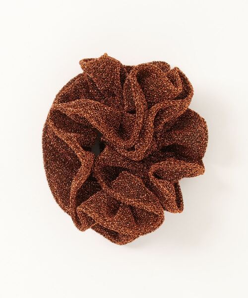 LOWRYS FARM（ローリーズファーム）の「ボリュームラメシュシュ　979322（ヘアゴム・レディース・グレー/ベージュ/オレンジ・FREE）」の3枚目の写真