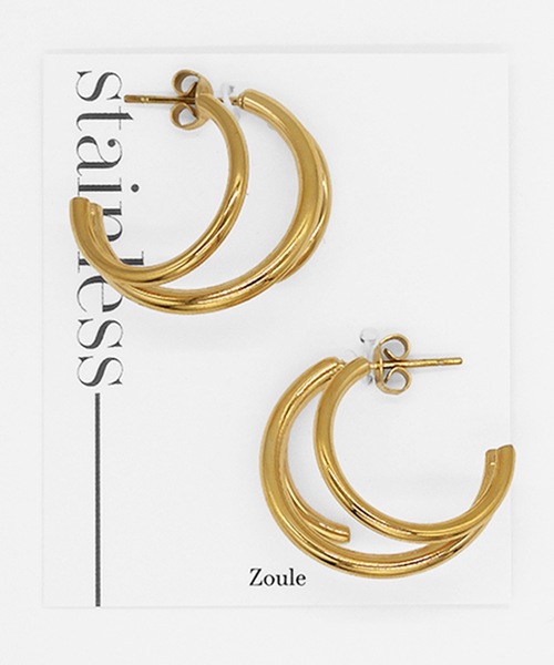 Zoule(ゾーラ)の「Zoule ゾーラ:stainless P-20 ステンレスピアス(ピアス(両耳用)・レディース・ゴールド/シルバー・FREE)」の7枚目の写真