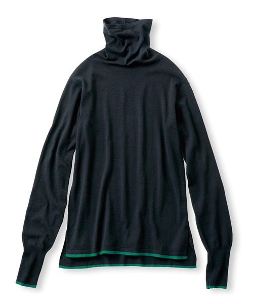 Live in comfort(リブインコンフォート)の「リブ イン コンフォート 一枚でもインナーにも!エアリーな着心地がうれしい カポック混素材のゆるやかタートルニットトップス(ニット/セーター・レディース・オフホワイト/ブルー/ブラック・LARGE/X-LARGE/MEDIUM/XX-LARGE/SMALL)」の20枚目の写真