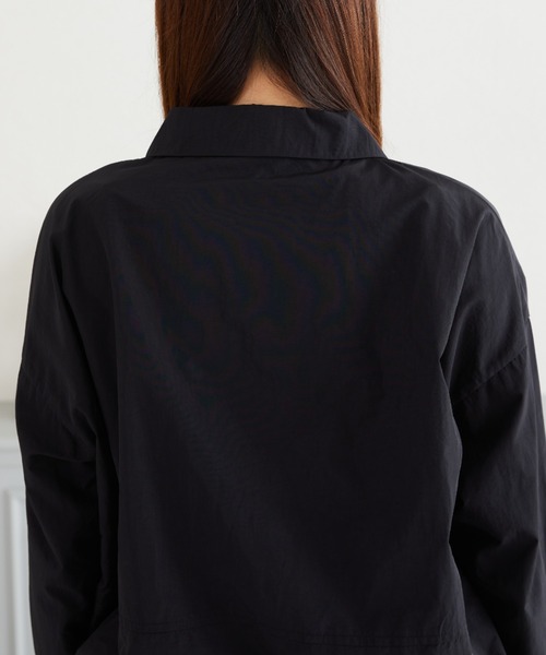 acro（アクロ）の「ドローコードライトシャツブルゾン/AC3315（ブルゾン・レディース・アイボリー/ブラック/グリーン・ﾌﾘ-）」の11枚目の写真