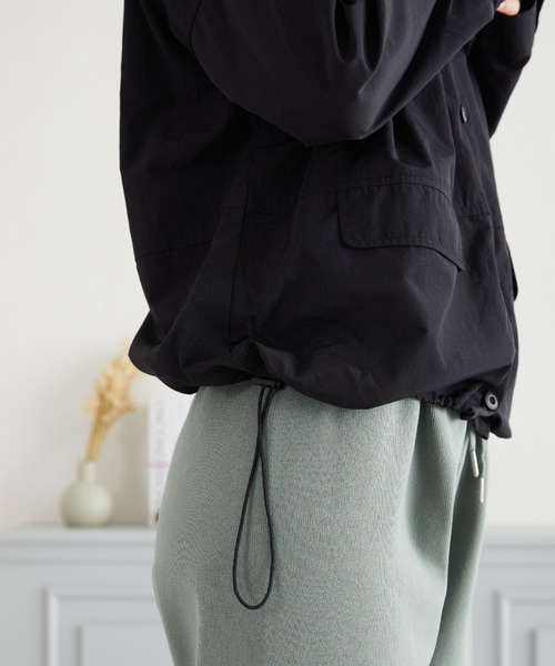 acro（アクロ）の「ドローコードライトシャツブルゾン/AC3315（ブルゾン・レディース・アイボリー/ブラック/グリーン・ﾌﾘ-）」の14枚目の写真